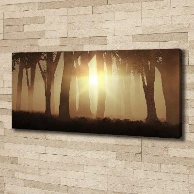 Foto en lienzo con acabado profesional horizontal Niebla en el bosque
