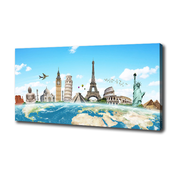 Cuadro canvas con impresión uv duradera horizontal Monumentos del mundo