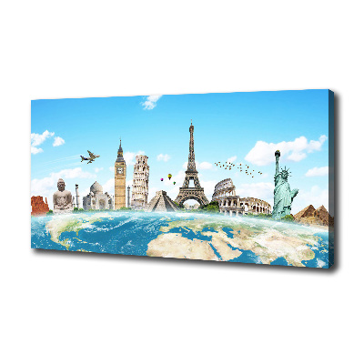 Cuadro canvas con impresión uv duradera horizontal Monumentos del mundo