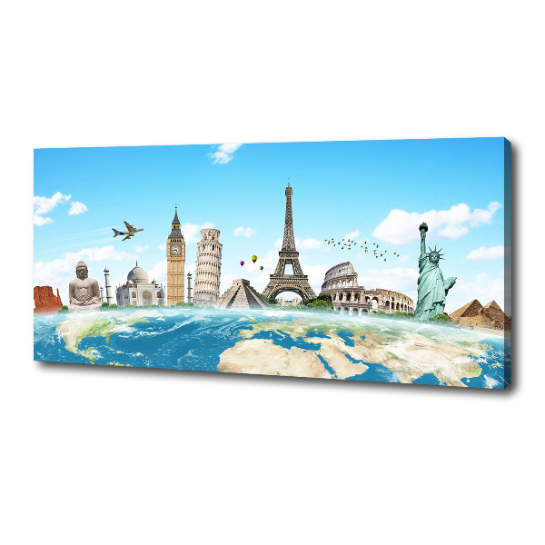 Cuadro canvas con impresión uv duradera horizontal Monumentos del mundo