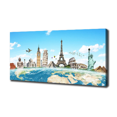 Cuadro canvas con impresión uv duradera horizontal Monumentos del mundo
