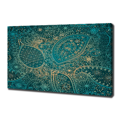 Cuadro canvas moderno de gran formato horizontal Fondo de adornos