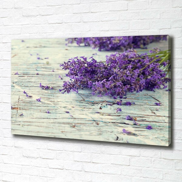 Cuadro canvas moderno de gran formato horizontal Lavanda