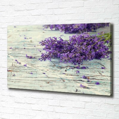 Cuadro canvas moderno de gran formato horizontal Lavanda