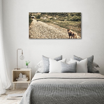 Fotocuadro en lienzo de alta calidad horizontal Dos perros en una colina