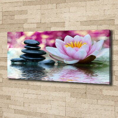 Fotocuadro en lienzo de alta calidad horizontal Nenúfar