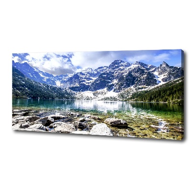 Cuadro canvas con impresión uv duradera horizontal El ojo de mar de los montes Tatra