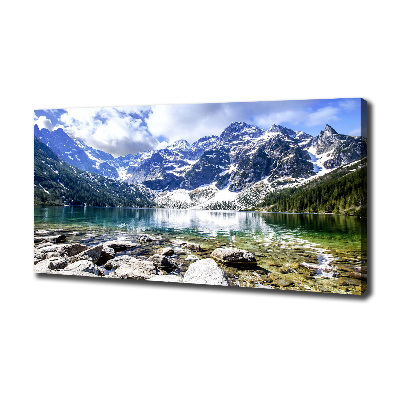 Cuadro canvas con impresión uv duradera horizontal El ojo de mar de los montes Tatra