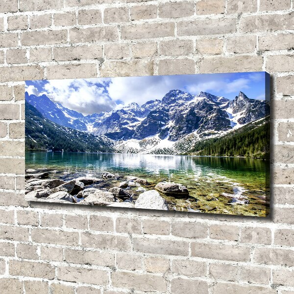 Cuadro canvas con impresión uv duradera horizontal El ojo de mar de los montes Tatra