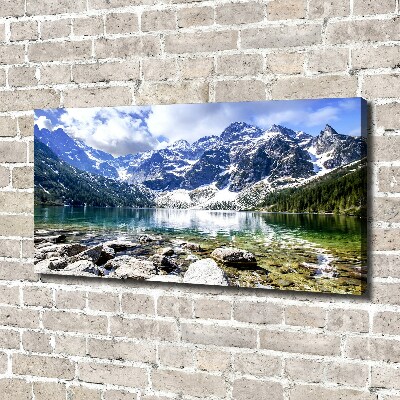 Cuadro canvas con impresión uv duradera horizontal El ojo de mar de los montes Tatra