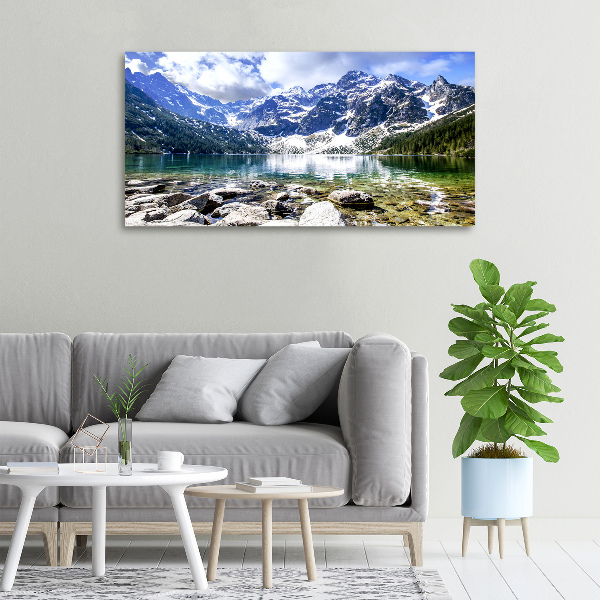Cuadro canvas con impresión uv duradera horizontal El ojo de mar de los montes Tatra