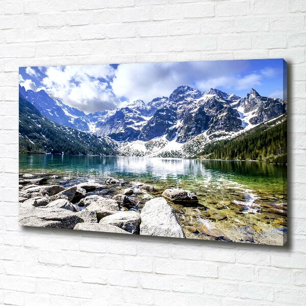 Cuadro canvas con impresión uv duradera horizontal El ojo de mar de los montes Tatra