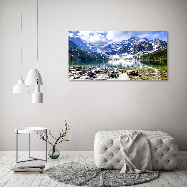 Cuadro canvas con impresión uv duradera horizontal El ojo de mar de los montes Tatra