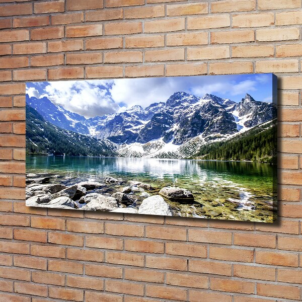 Cuadro canvas con impresión uv duradera horizontal El ojo de mar de los montes Tatra