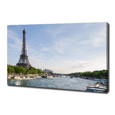 Cuadro canvas con impresión uv duradera horizontal Torre Eiffel de París