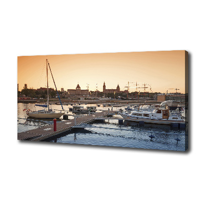 Cuadro canvas moderno de gran formato horizontal Szczecin, Polonia