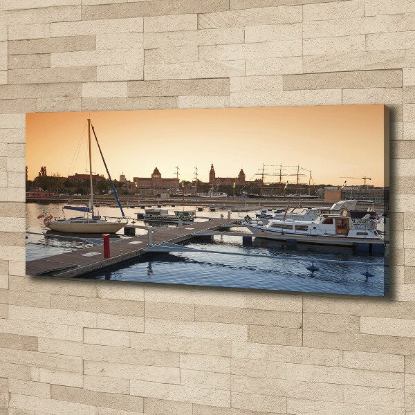 Cuadro canvas moderno de gran formato horizontal Szczecin, Polonia