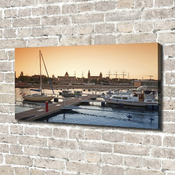 Cuadro canvas moderno de gran formato horizontal Szczecin, Polonia
