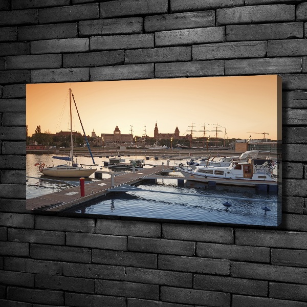 Cuadro canvas moderno de gran formato horizontal Szczecin, Polonia