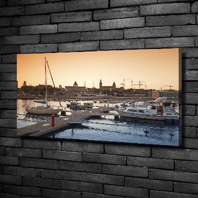 Cuadro canvas moderno de gran formato horizontal Szczecin, Polonia