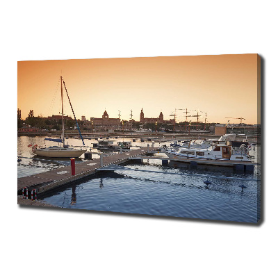 Cuadro canvas moderno de gran formato horizontal Szczecin, Polonia