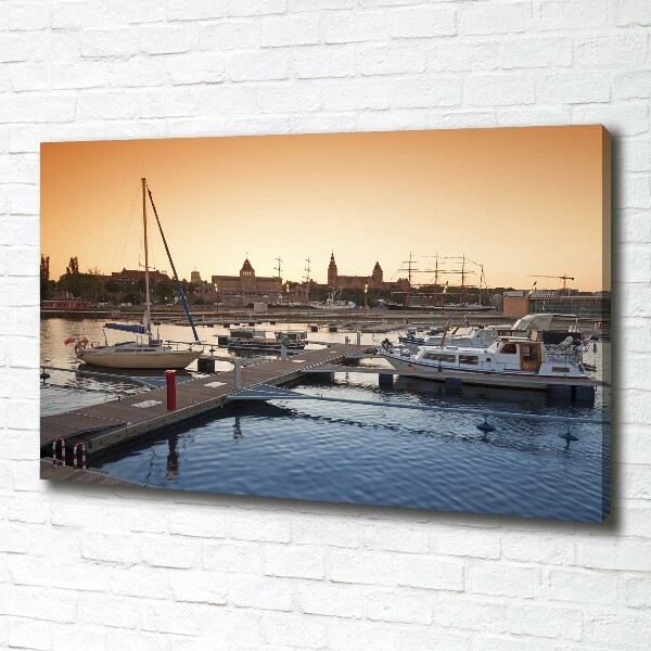 Cuadro canvas moderno de gran formato horizontal Szczecin, Polonia