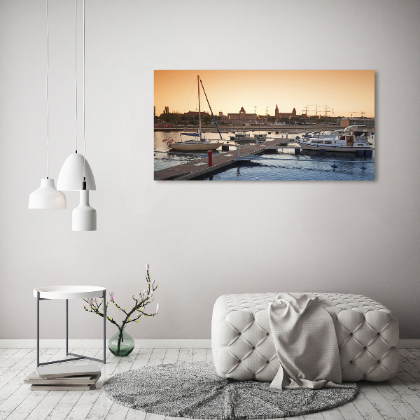 Cuadro canvas moderno de gran formato horizontal Szczecin, Polonia