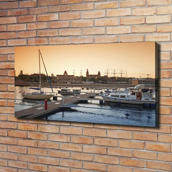 Cuadro canvas moderno de gran formato horizontal Szczecin, Polonia