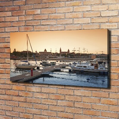 Cuadro canvas moderno de gran formato horizontal Szczecin, Polonia