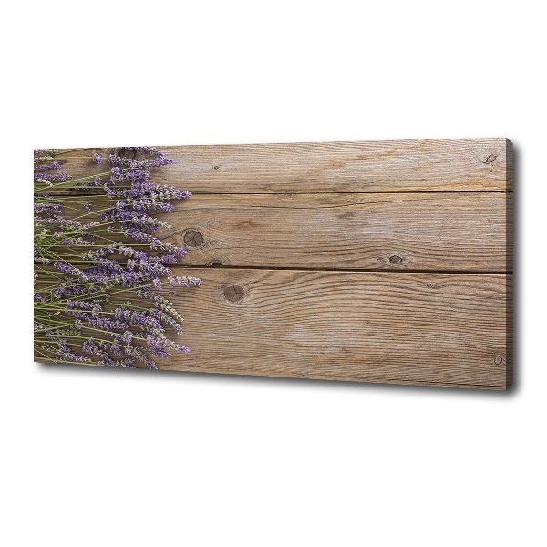 Cuadro canvas con impresión uv duradera horizontal Lavanda sobre madera