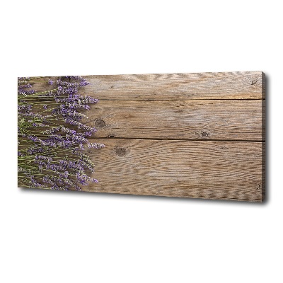 Cuadro canvas con impresión uv duradera horizontal Lavanda sobre madera