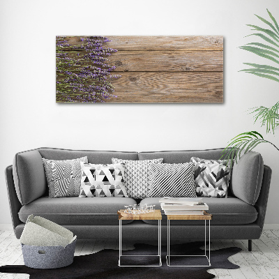 Cuadro canvas con impresión uv duradera horizontal Lavanda sobre madera