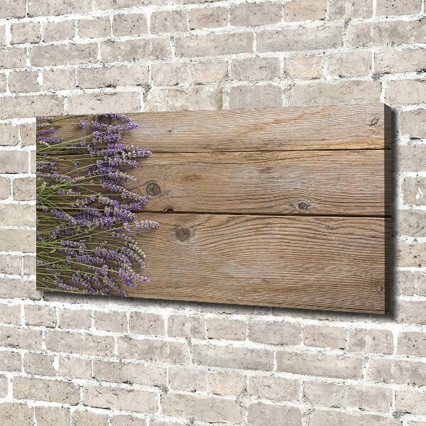 Cuadro canvas con impresión uv duradera horizontal Lavanda sobre madera