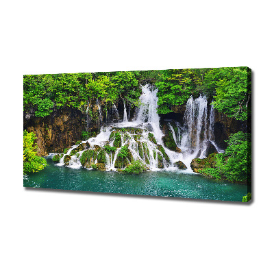 Cuadro canvas con impresión uv duradera horizontal Cascada en las montañas