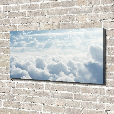 Cuadro canvas moderno de gran formato horizontal Nubes a vista de pájaro