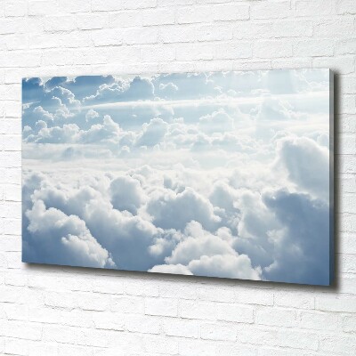 Cuadro canvas moderno de gran formato horizontal Nubes a vista de pájaro