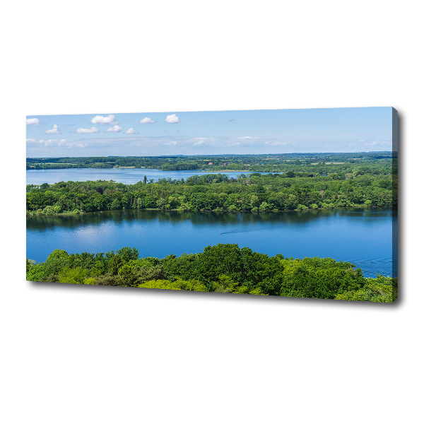 Foto en lienzo con acabado profesional horizontal Bosque junto al lago