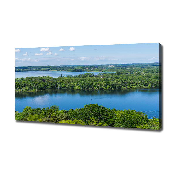 Foto en lienzo con acabado profesional horizontal Bosque junto al lago