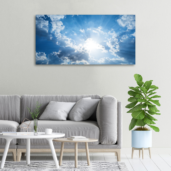 Cuadro canvas con impresión uv duradera horizontal Nubes en el cielo