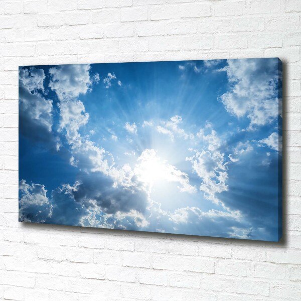 Cuadro canvas con impresión uv duradera horizontal Nubes en el cielo