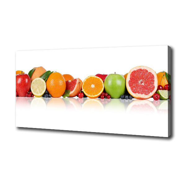 Fotocuadro en lienzo de alta calidad horizontal Frutas coloridas