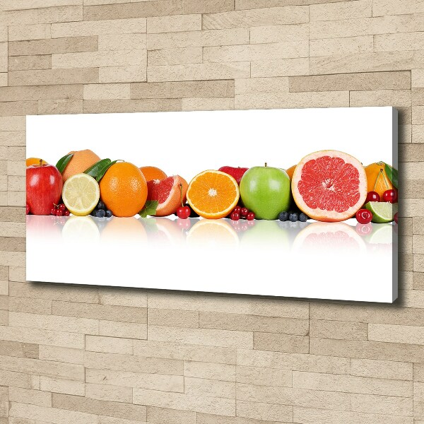 Fotocuadro en lienzo de alta calidad horizontal Frutas coloridas