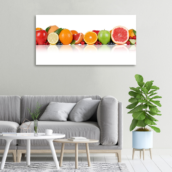Fotocuadro en lienzo de alta calidad horizontal Frutas coloridas