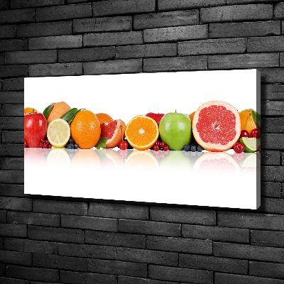 Fotocuadro en lienzo de alta calidad horizontal Frutas coloridas