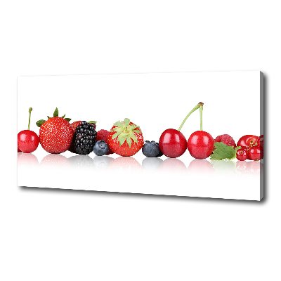 Cuadro canvas con impresión uv duradera horizontal Frutas en fila