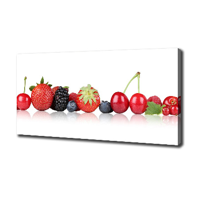 Cuadro canvas con impresión uv duradera horizontal Frutas en fila