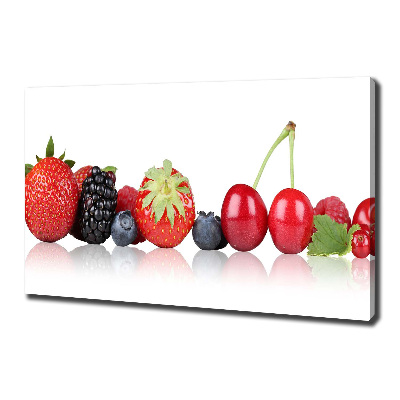 Cuadro canvas con impresión uv duradera horizontal Frutas en fila