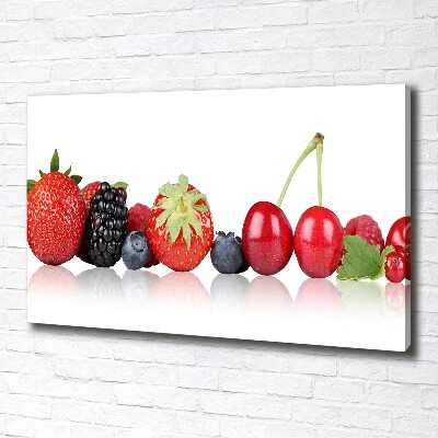 Cuadro canvas con impresión uv duradera horizontal Frutas en fila