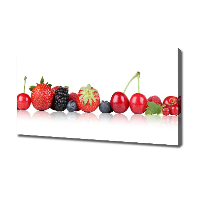 Cuadro canvas con impresión uv duradera horizontal Frutas en fila