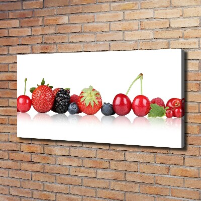 Cuadro canvas con impresión uv duradera horizontal Frutas en fila